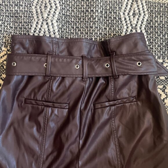 Marissa Webb x RTR Split-Hem Faux Leather Pants – Purple – Size 6 - Picture 10 of 10